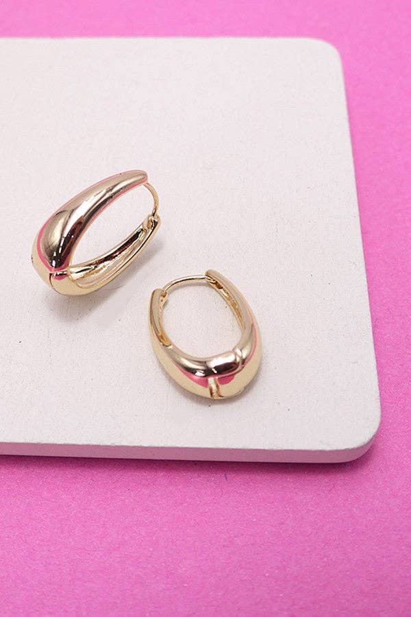 OVAL HUGGIE HOOPS