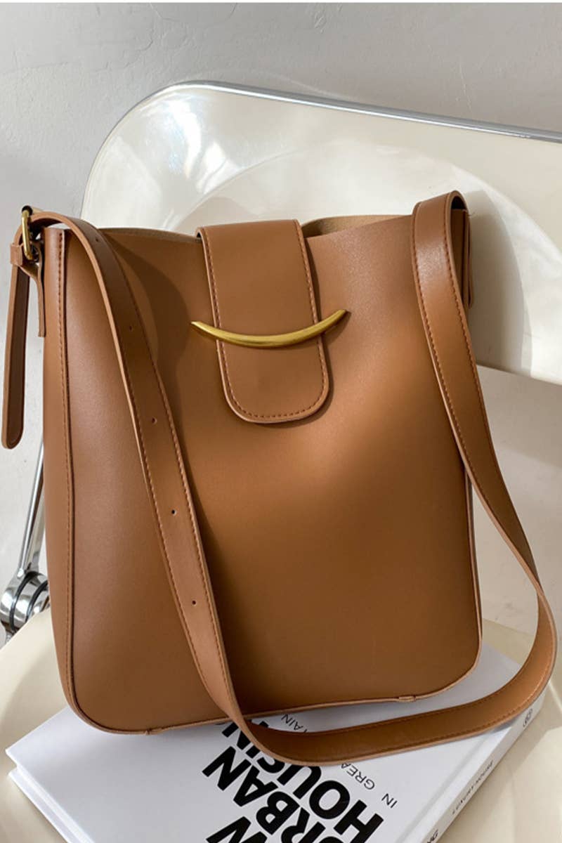 ,,..SI-26448 Crossbody Shoulder Bucket Messenger Bag: CAMEL-169253 / OS