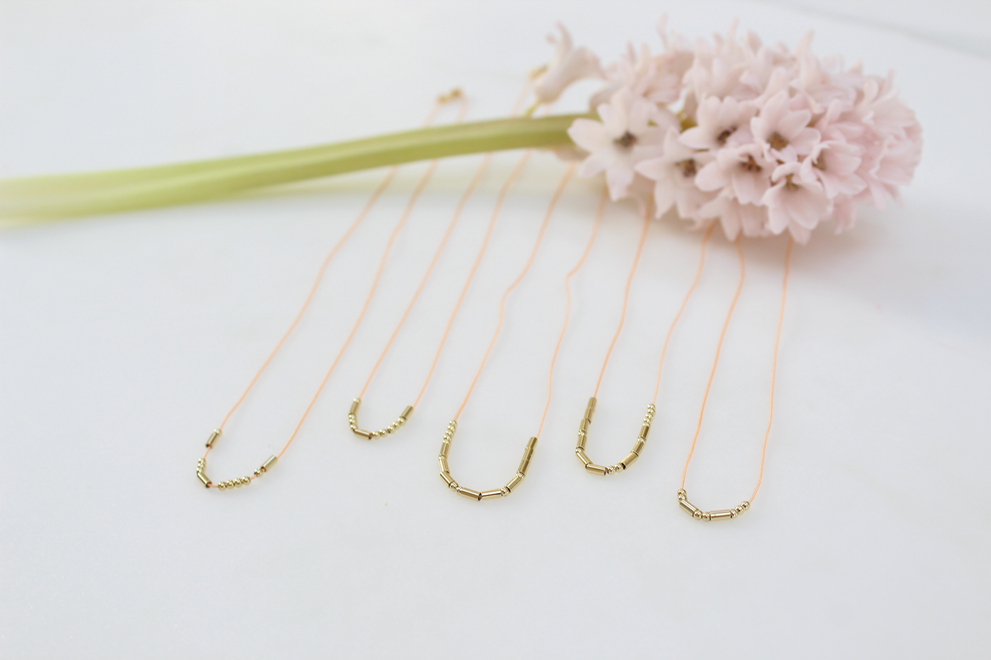 Morse Code Necklace - Gold - BLESSED