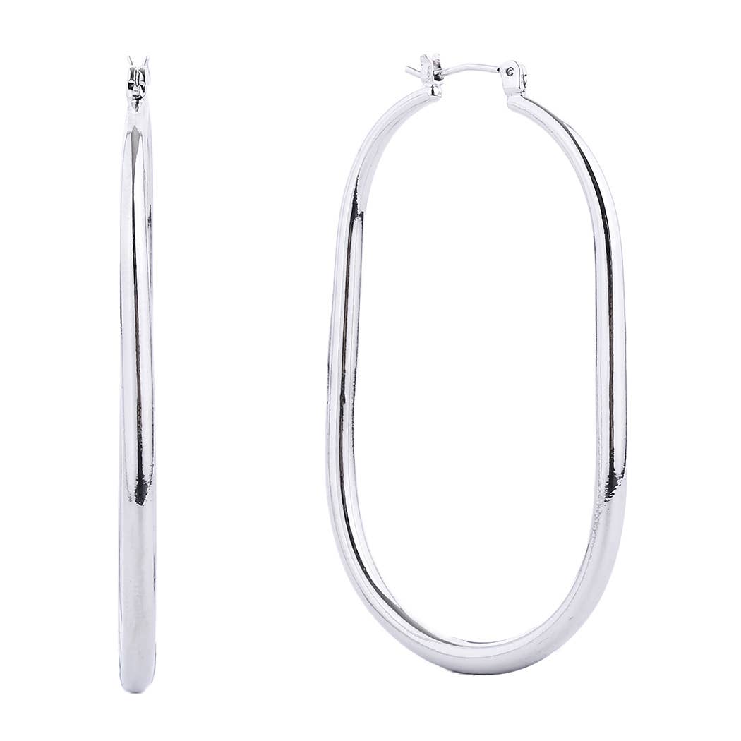 14K Gold-Dipped Long Hoop