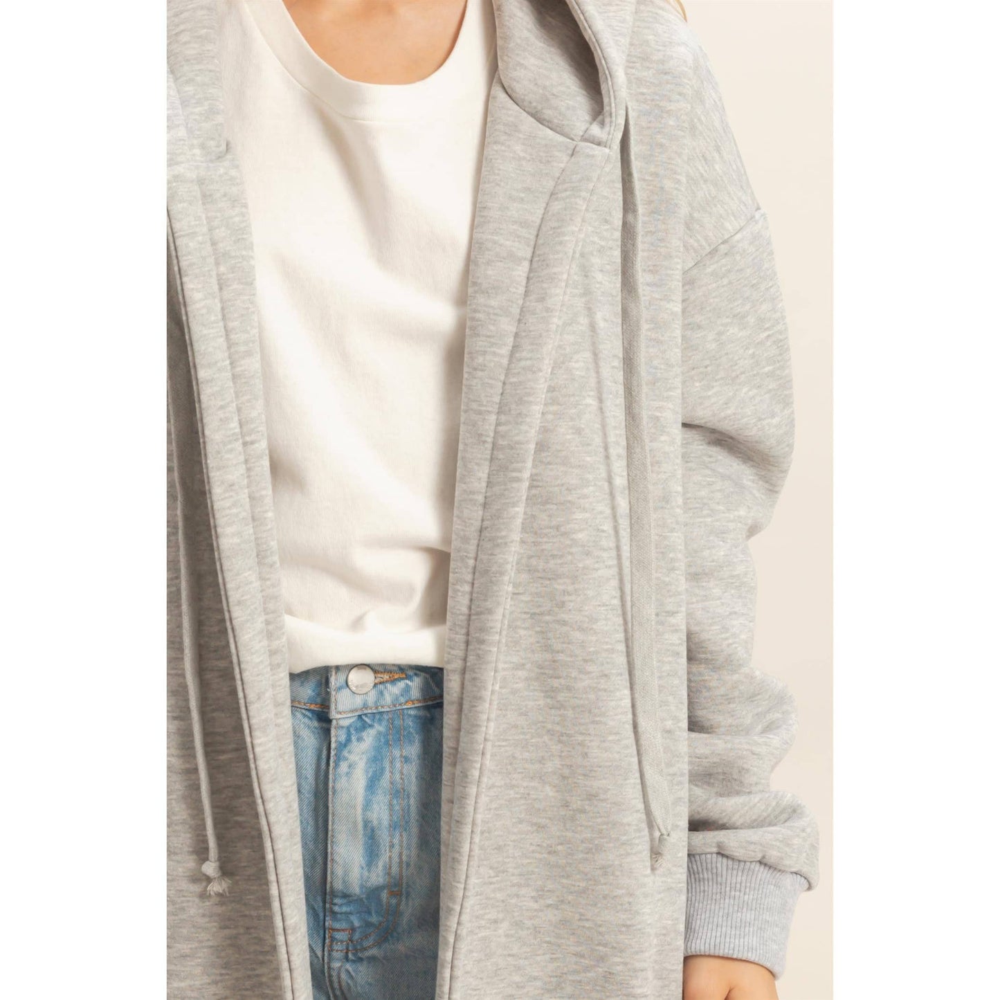 Fleece French Terry Hood Coat