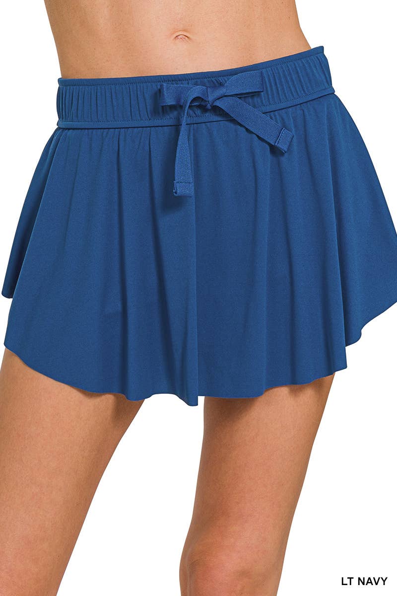 ,,....SI-25105 Tennis Skort With Hidden Inner Pockets: BLACK-158315 / M