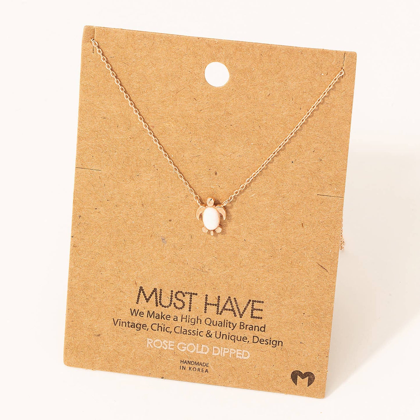 Small Pearl Turtle Pendant Necklace: S