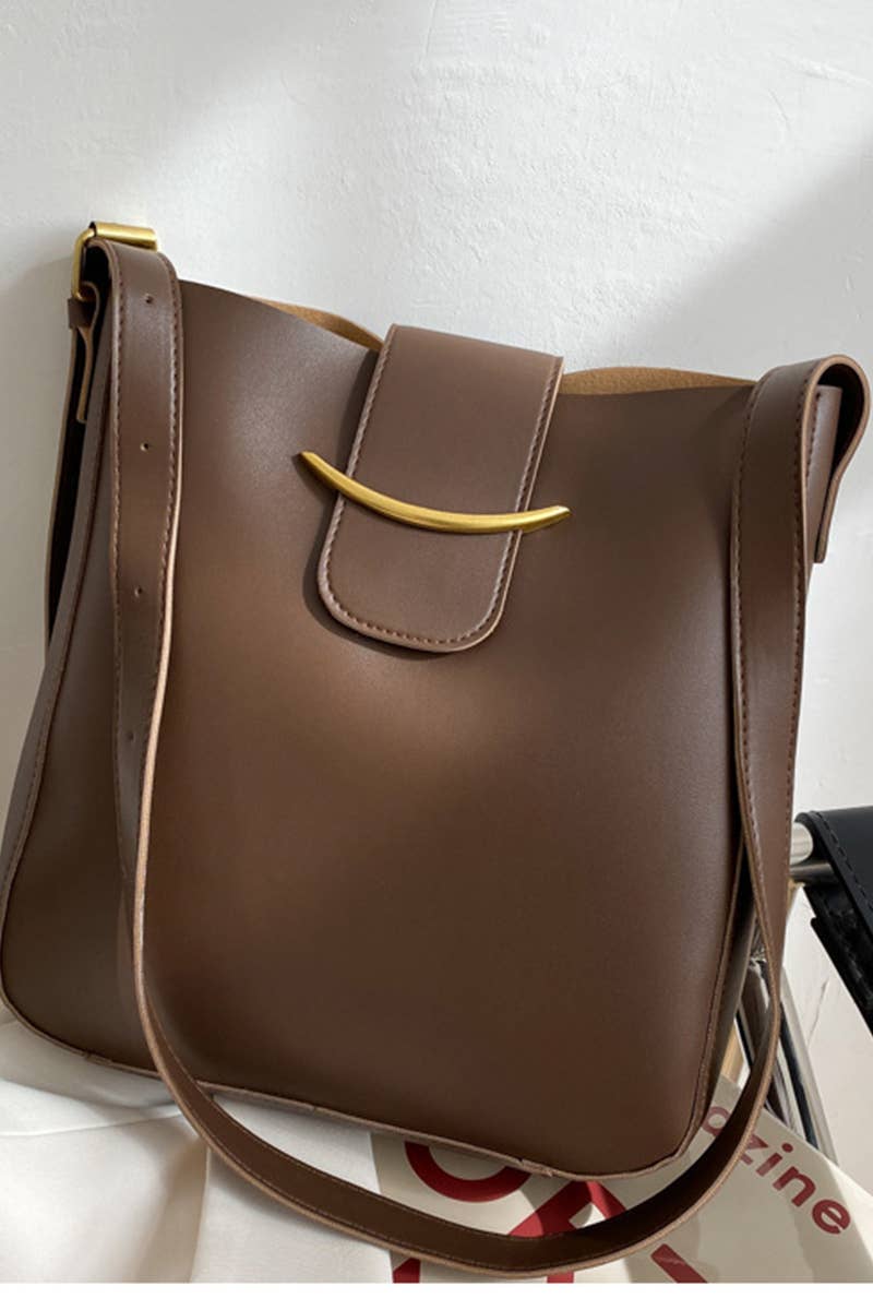 ,,..SI-26448 Crossbody Shoulder Bucket Messenger Bag: CAMEL-169253 / OS