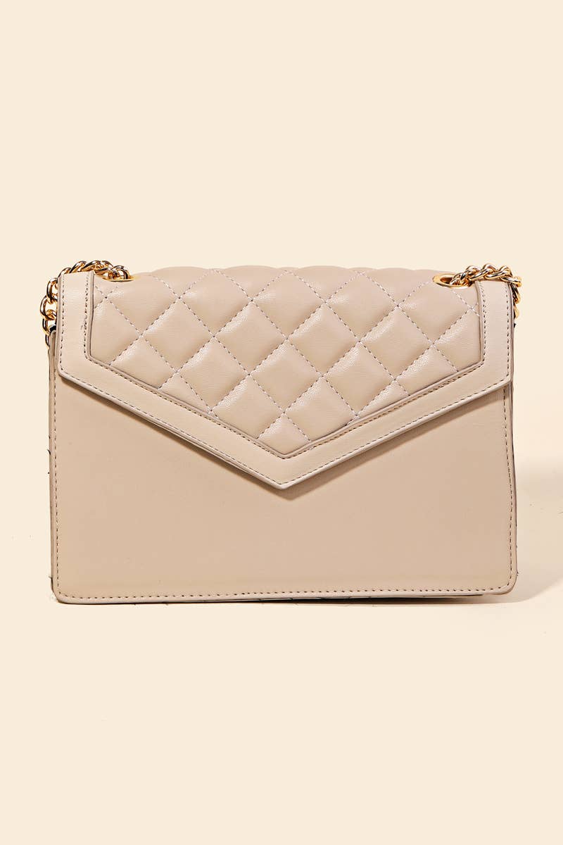 Faux Leather Envelope Shoulder Bag: PK