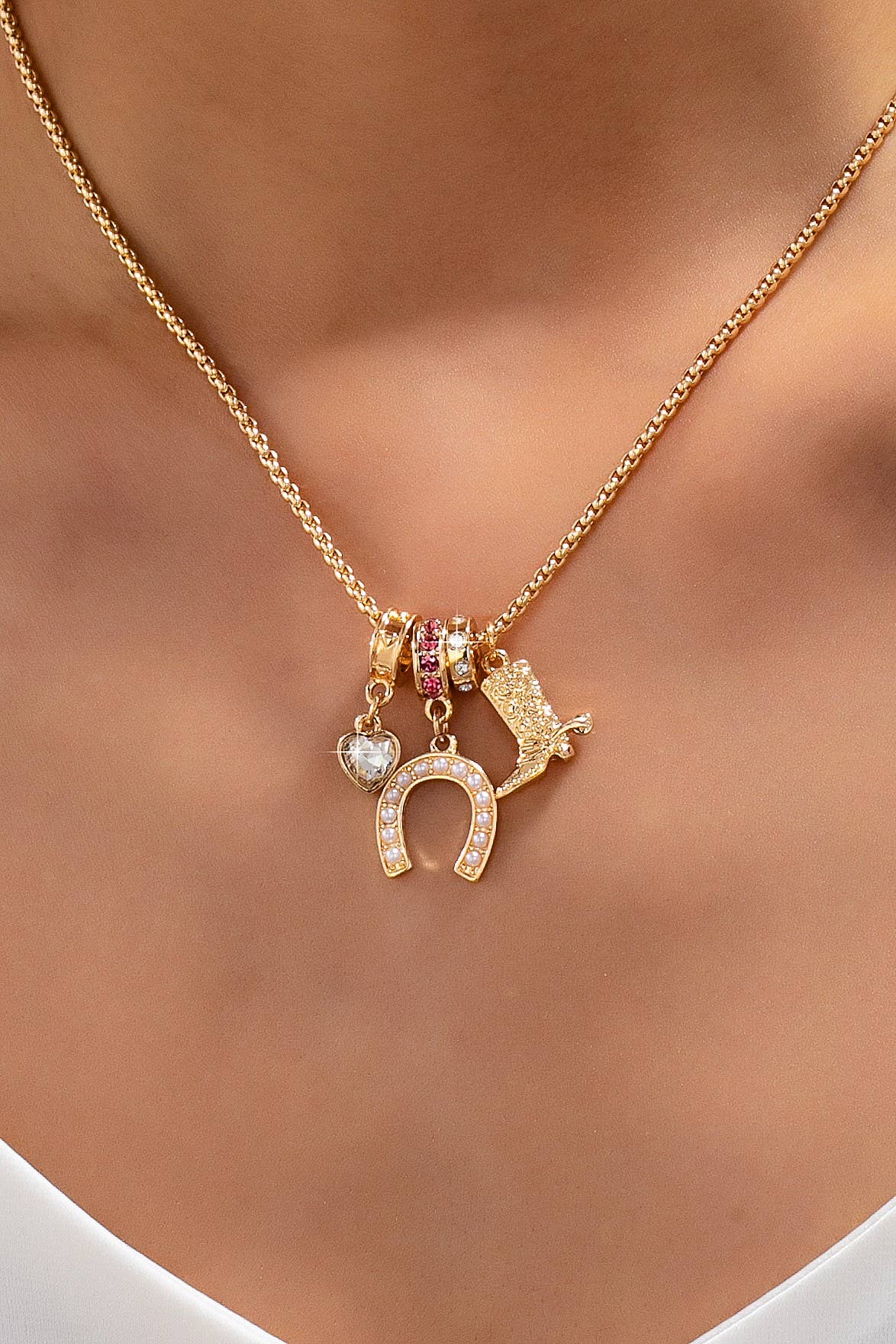 Good Luck Babe Charm Necklace