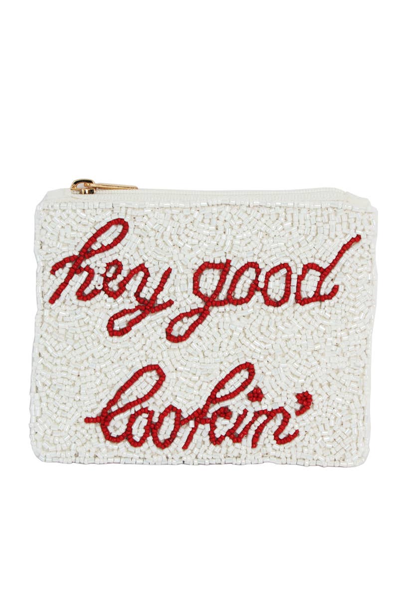Hey Good Lookin Beaded Coin Purse: MULTI