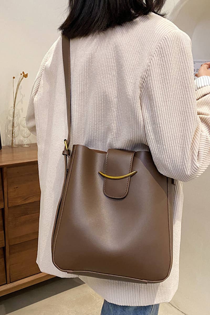 ,,..SI-26448 Crossbody Shoulder Bucket Messenger Bag: CAMEL-169253 / OS