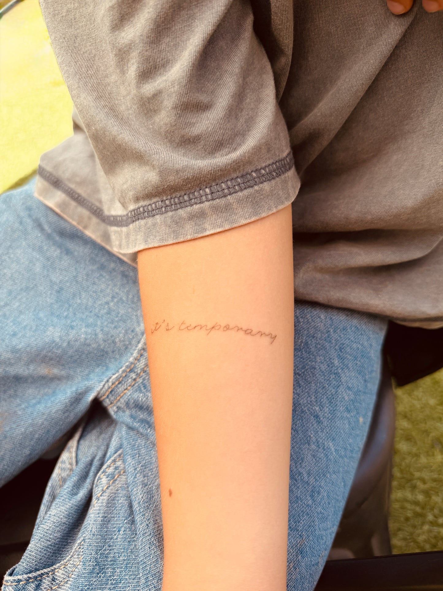 it's temporary tattoo