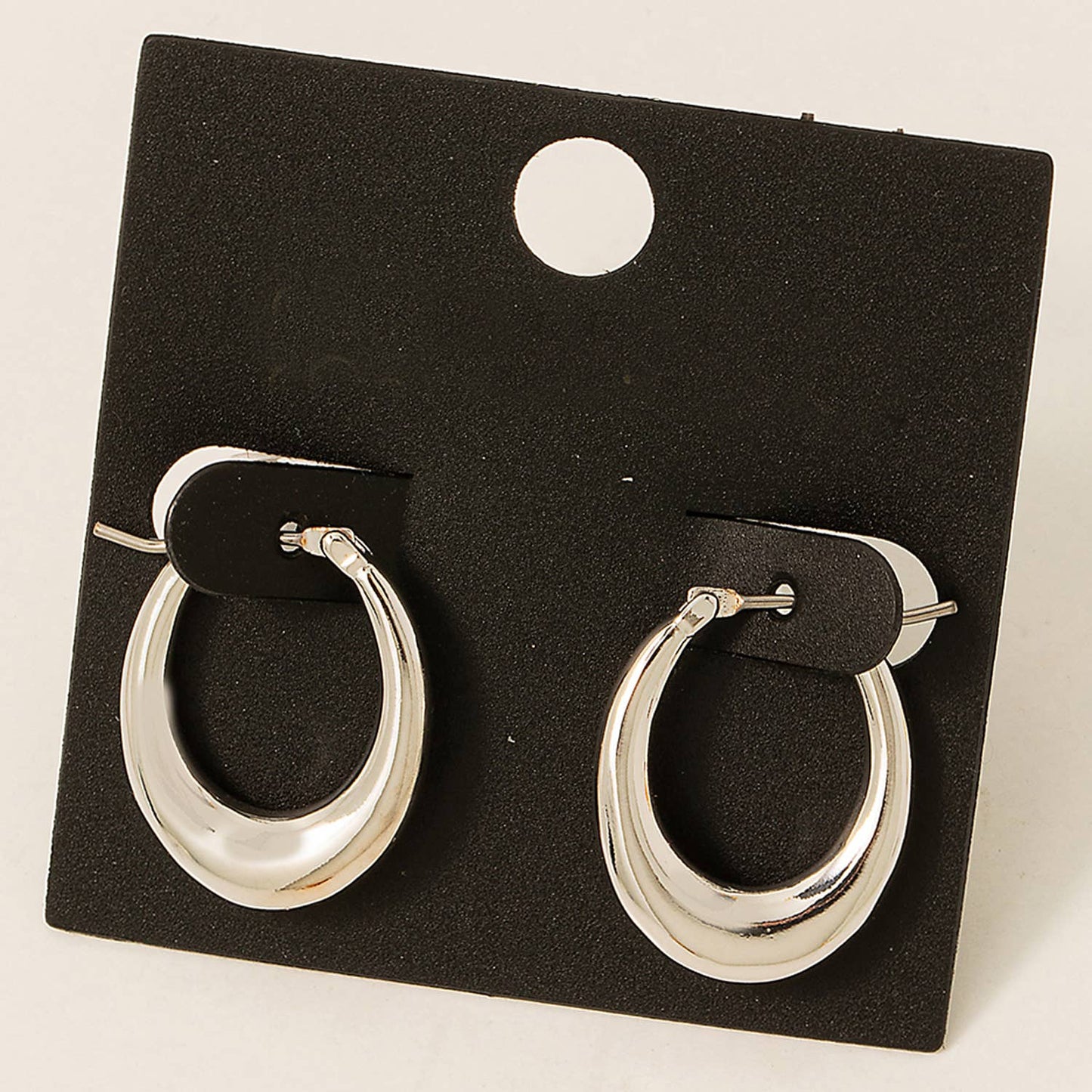 Gold Dipped Mini Oval Pincatch Hoop Earrings: G