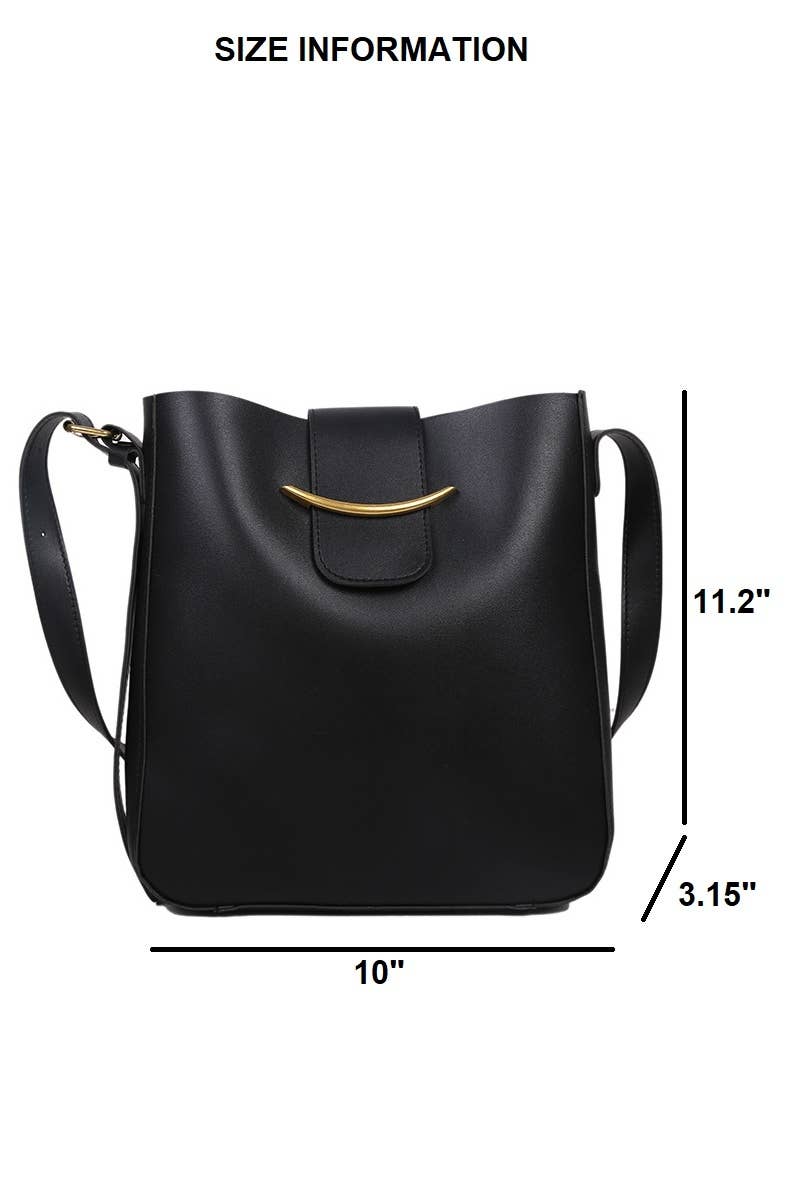 ,,..SI-26448 Crossbody Shoulder Bucket Messenger Bag: CAMEL-169253 / OS