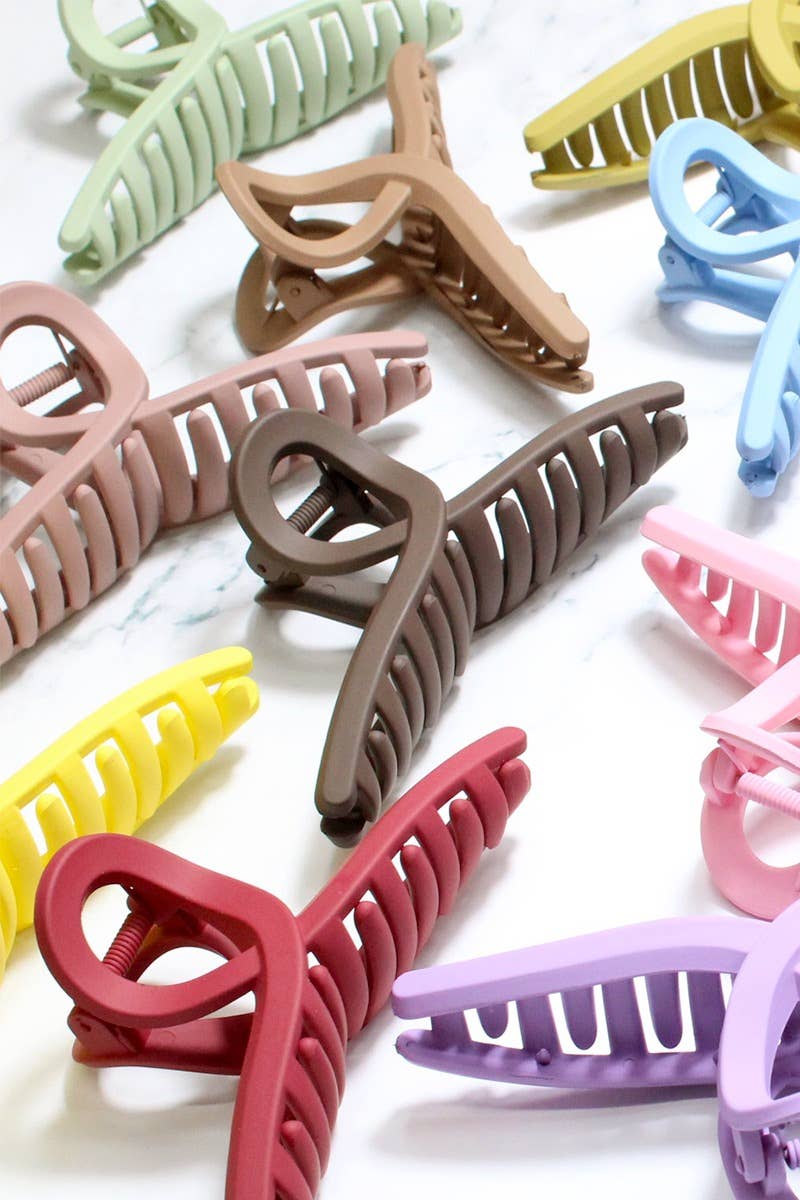 TWISTED HAIR CLAW CLIPS: BEIGE-158422