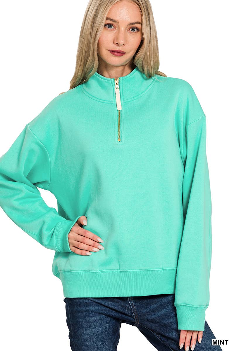 Fleece Quarter Zip Sweatshirt
