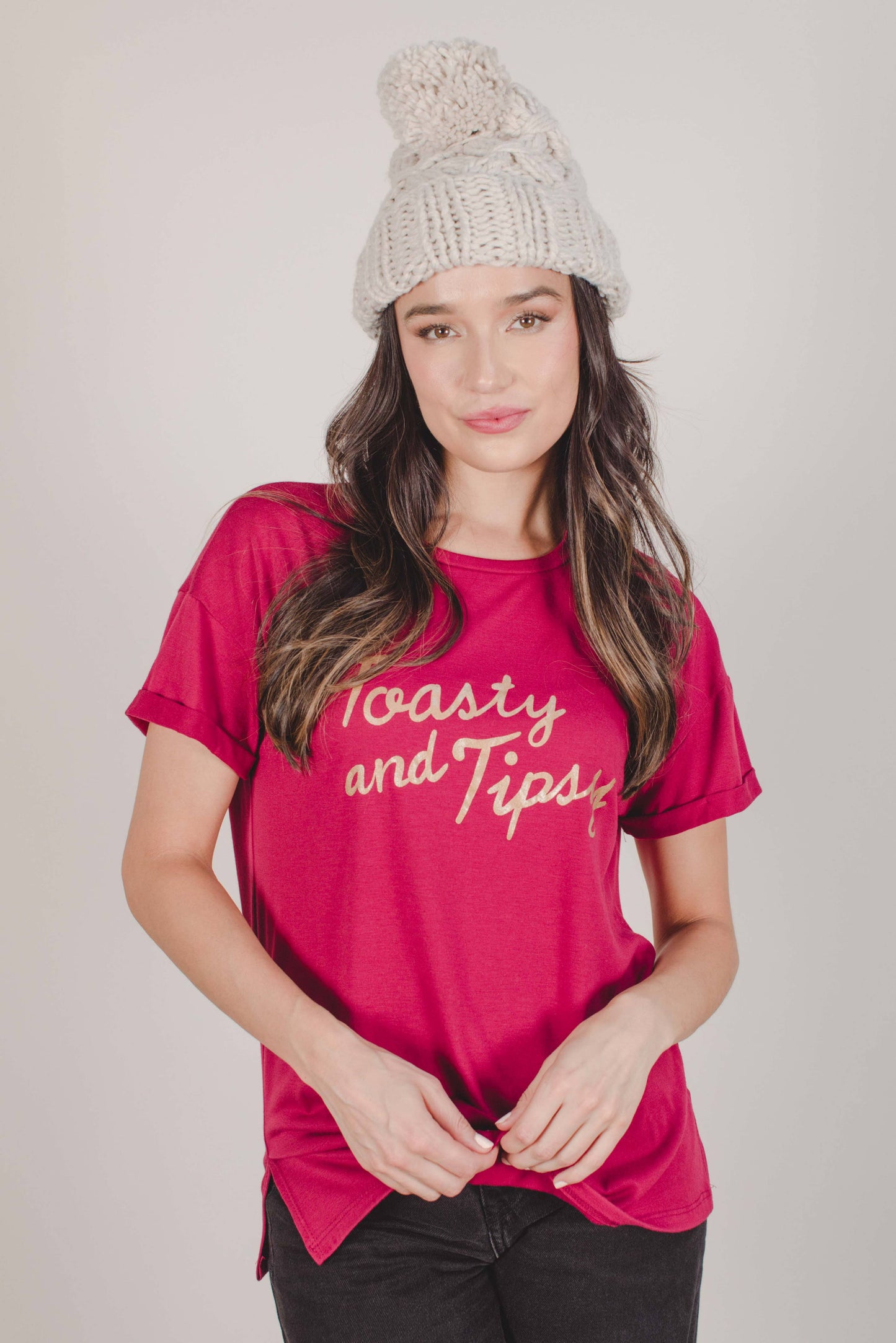 Tipsy Toasty Graphic Tee: Medium