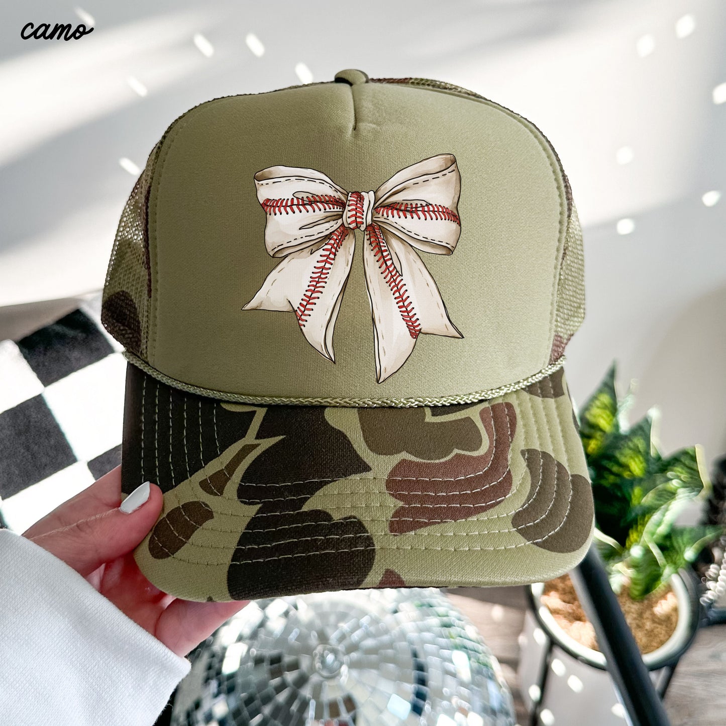 Baseball Bow Trucker Hat *9 Colors