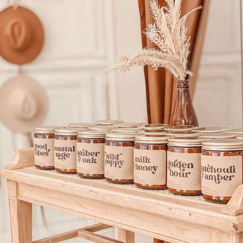 Fall Magic 8 oz coconut wax candle Fall candle