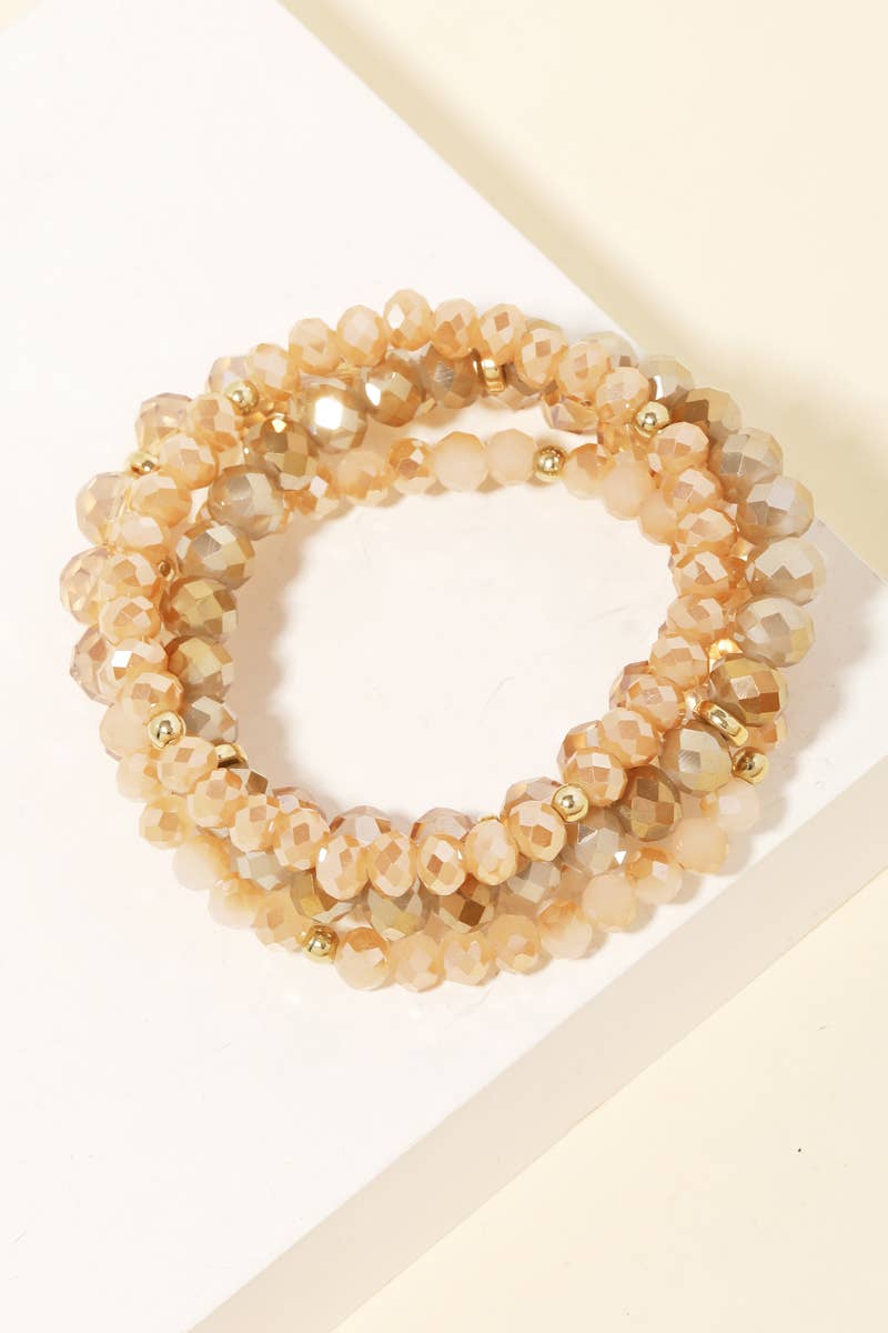 Assorted Glass Bead Stackable Bracelet Set