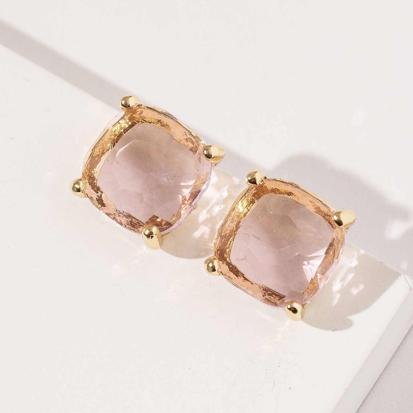 Rhinestone Square Stud Earrings