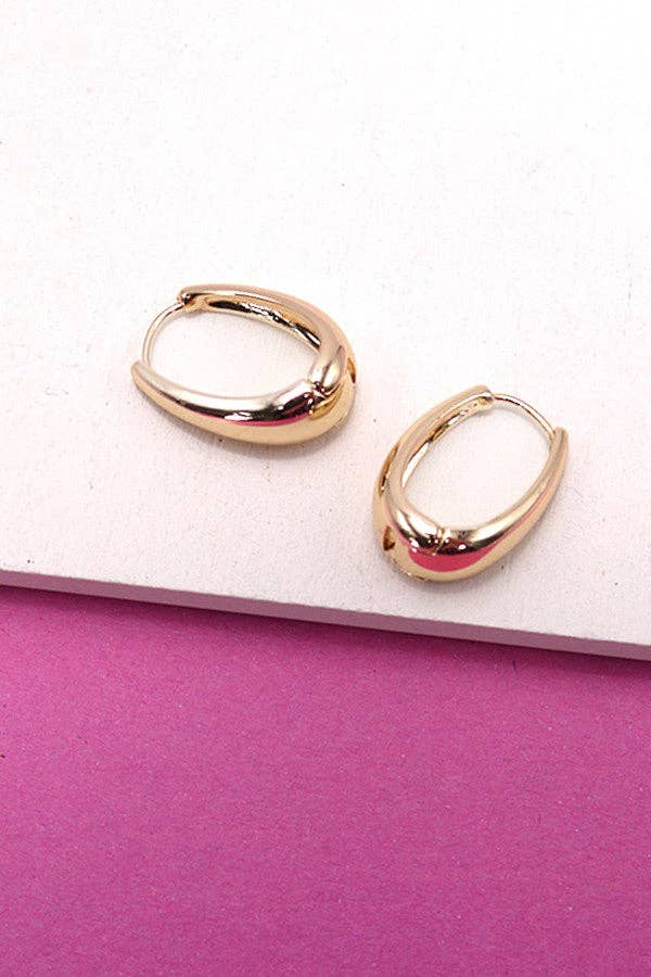 OVAL HUGGIE HOOPS