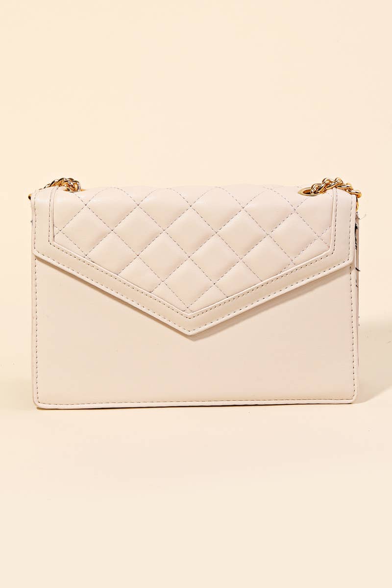 Faux Leather Envelope Shoulder Bag: PK