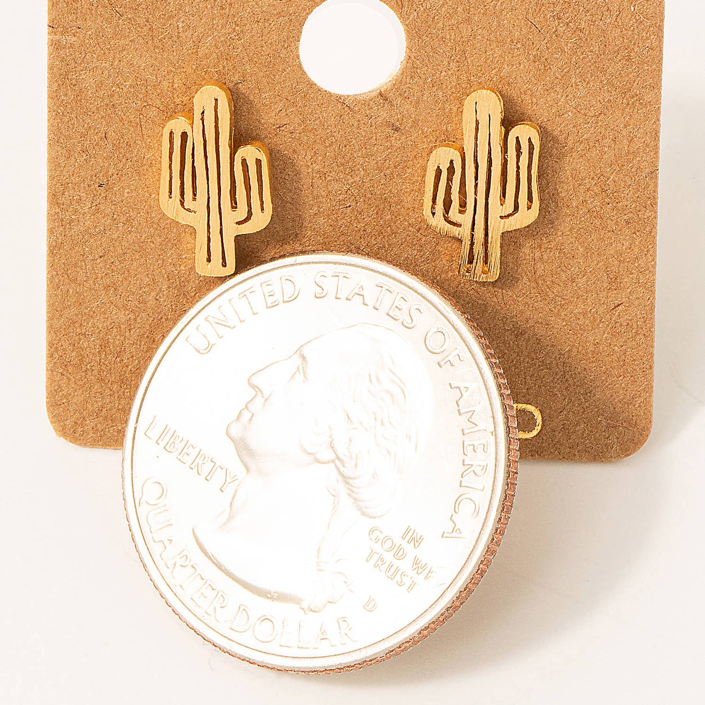 Dainty Desert Cactus Stud Earrings: G