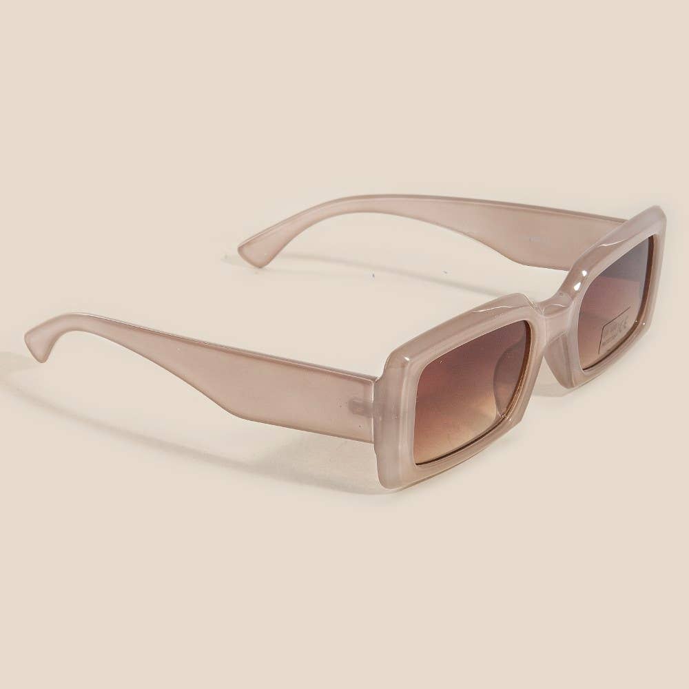 Thick Frame Rectangle Sunglasses