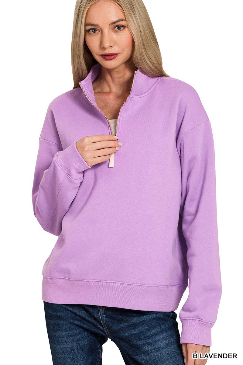 Fleece Quarter Zip Sweatshirt
