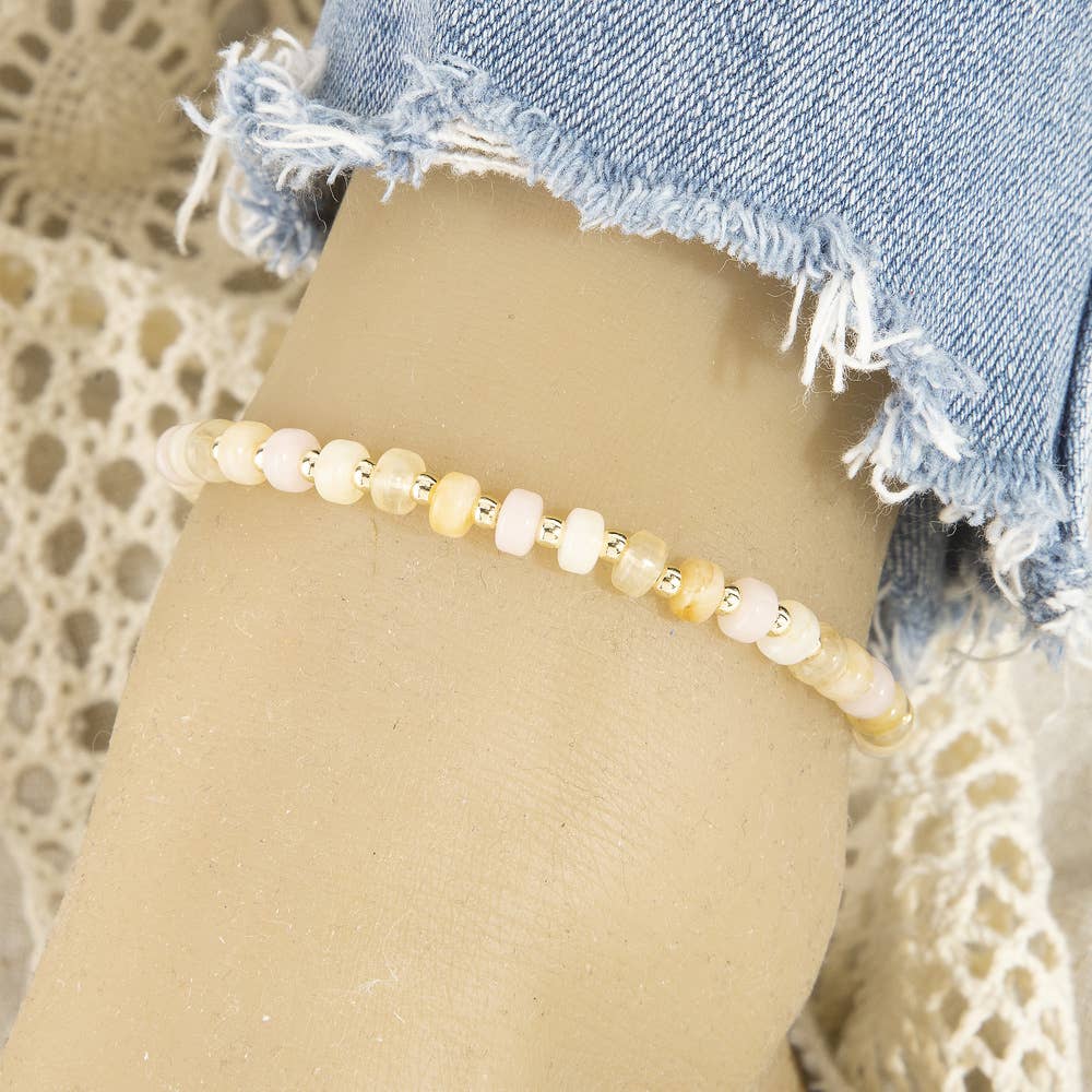 Neutral Beaded Anklet
