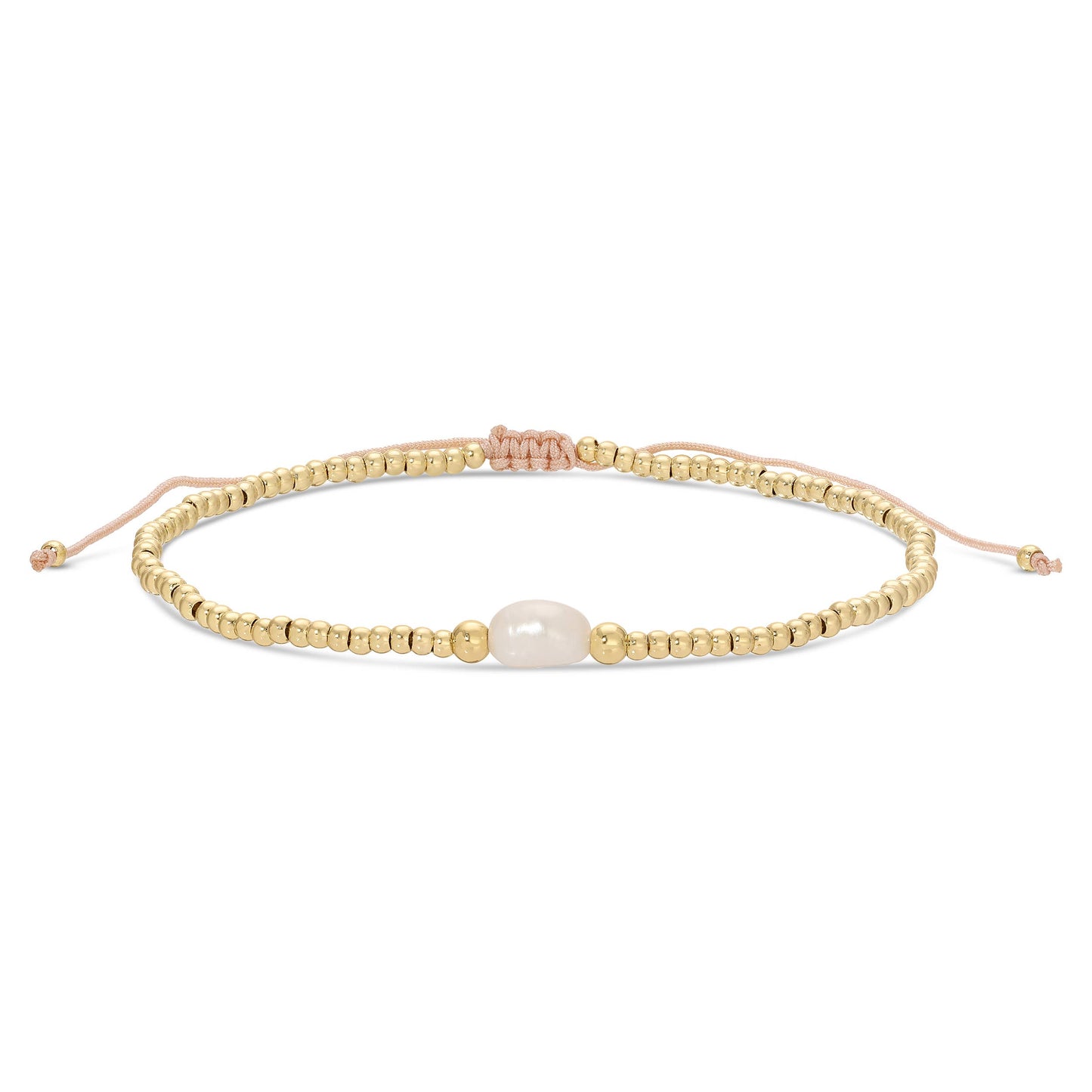 Set/12 2mm adjustable bracelet with single pearl
