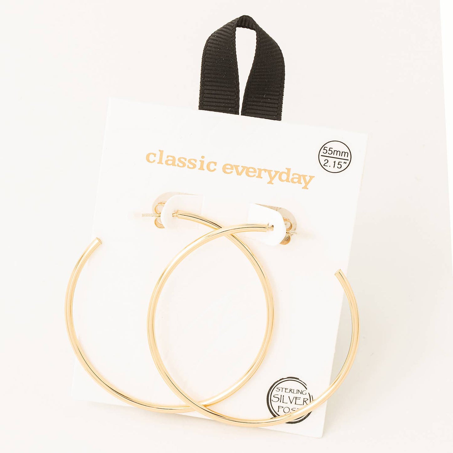 Smooth 55mm Open Hoop Earrings: G