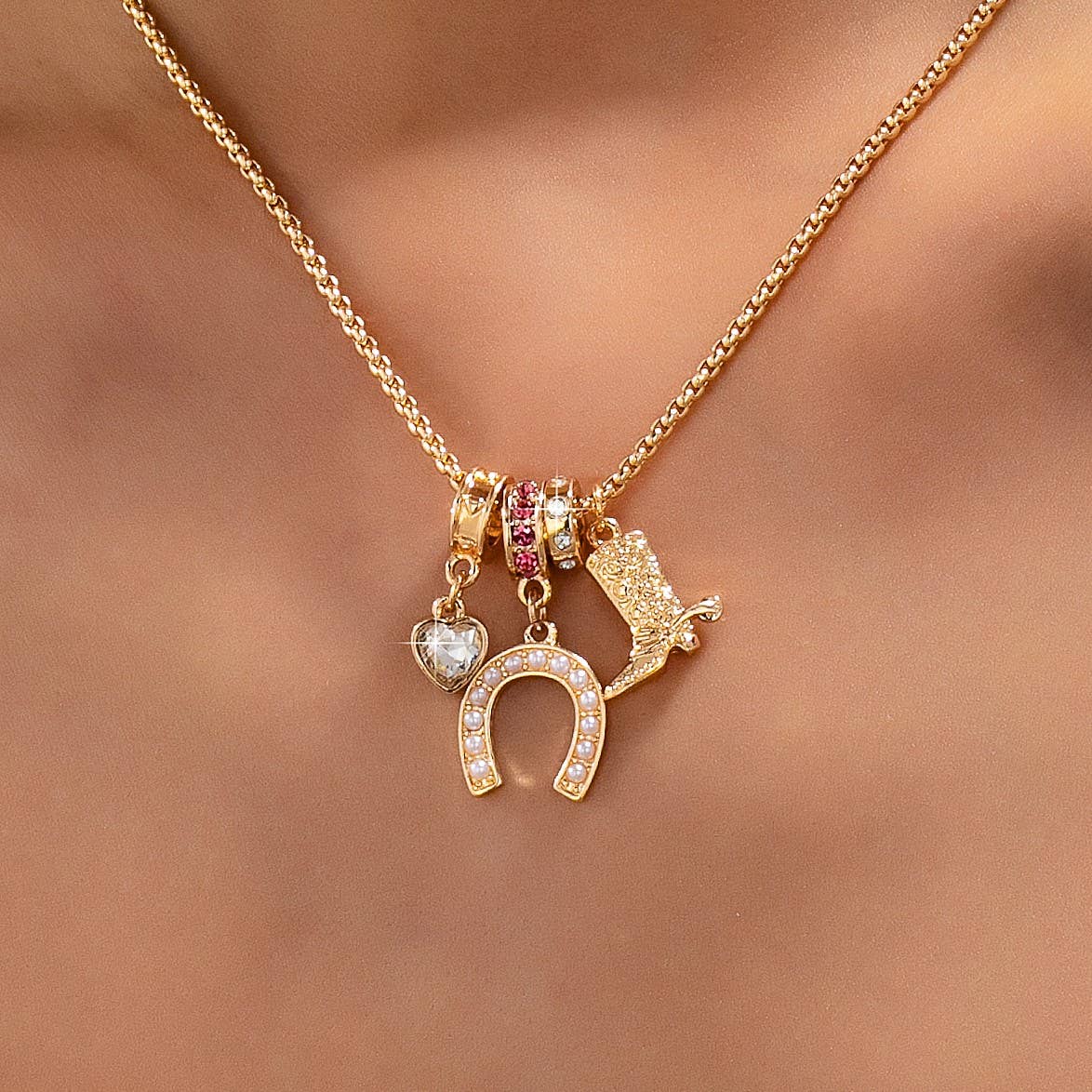 Good Luck Babe Charm Necklace