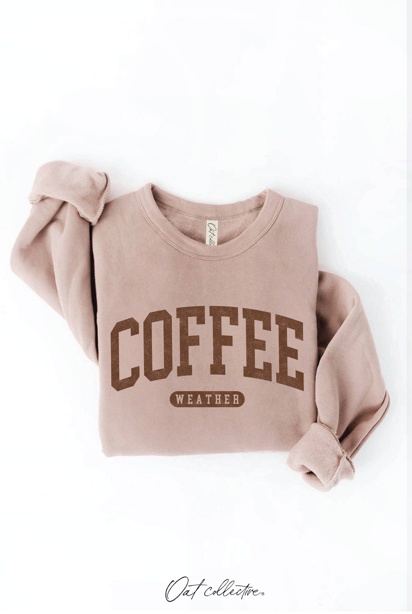 COFFEE WEATHER Graphic Sweatshirt : DARK GREY / M