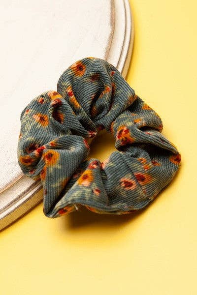 SOFTEST PATTERN FLOWER DESIGN SCRUNCHES