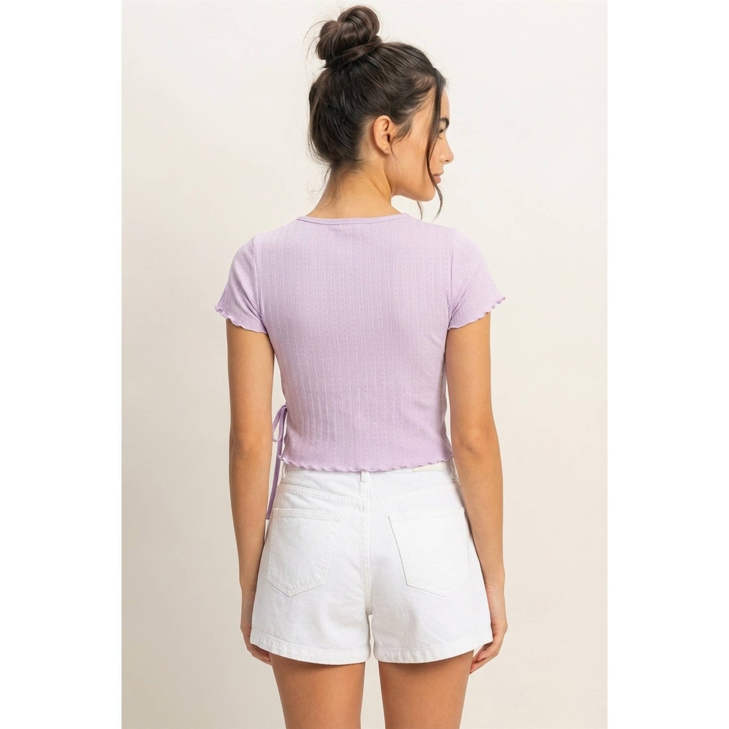 Tie Front Wrap Crop Top