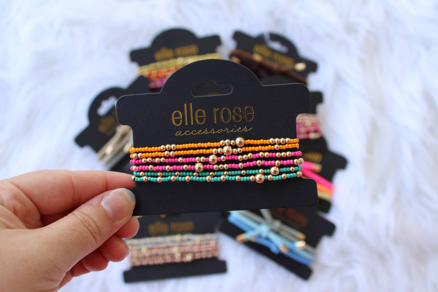 Beaded Bracelet Sets - Pink