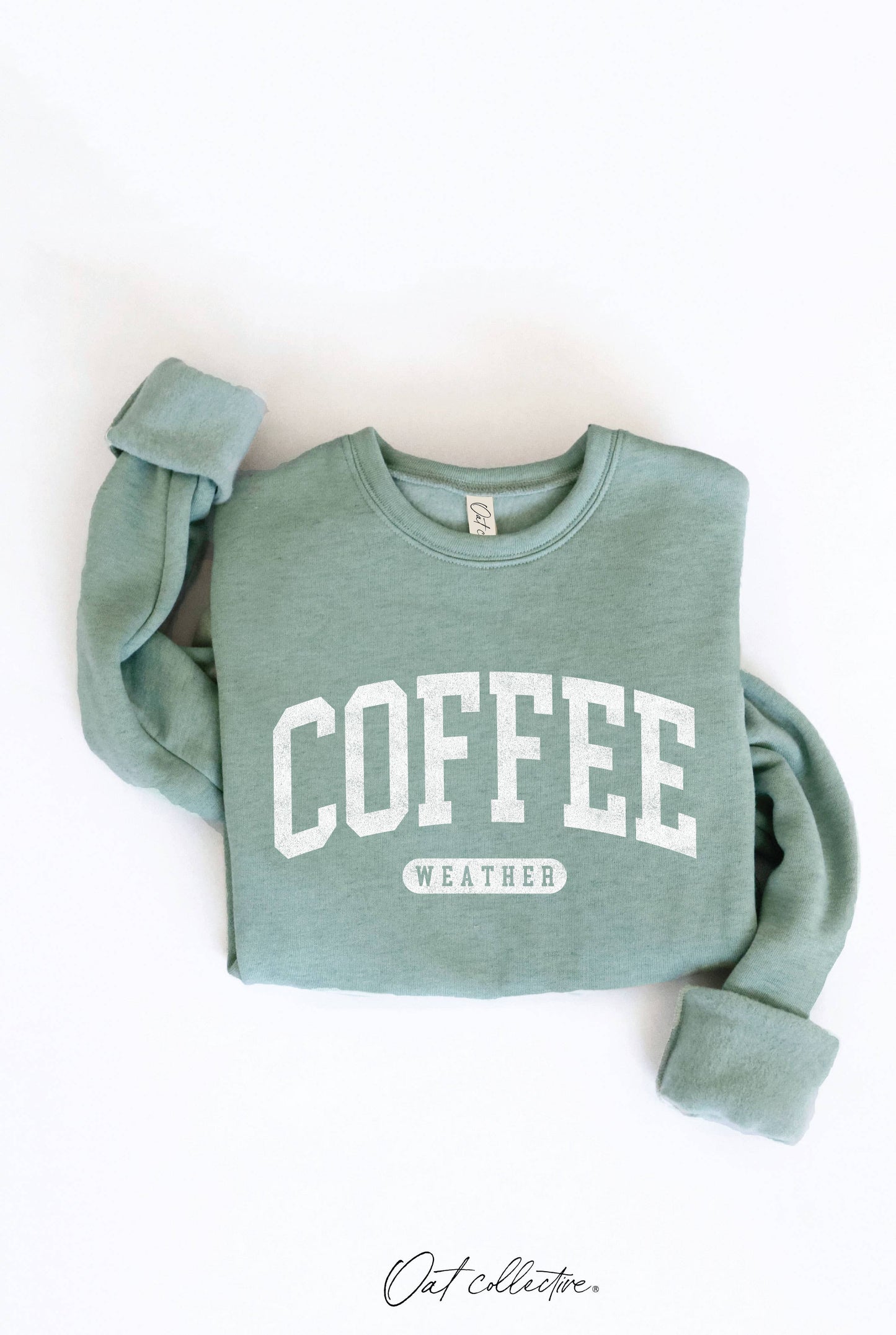 COFFEE WEATHER Graphic Sweatshirt : DARK GREY / M
