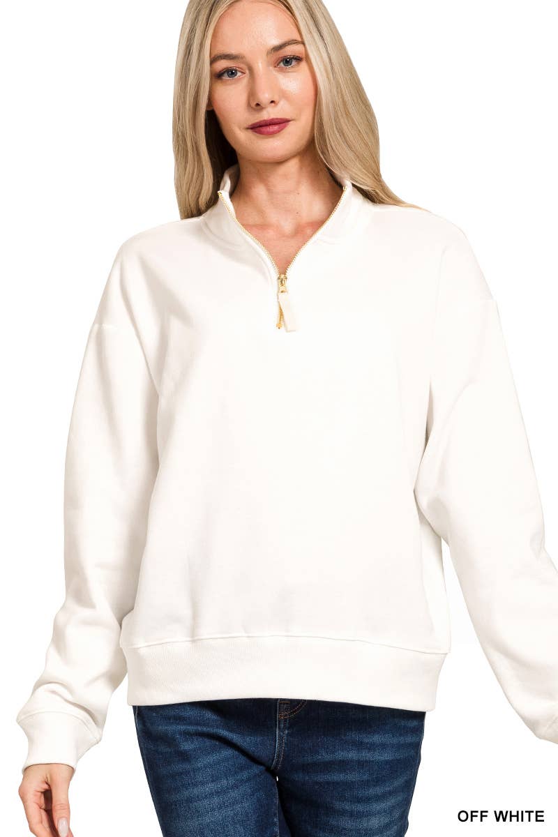 Fleece Quarter Zip Sweatshirt