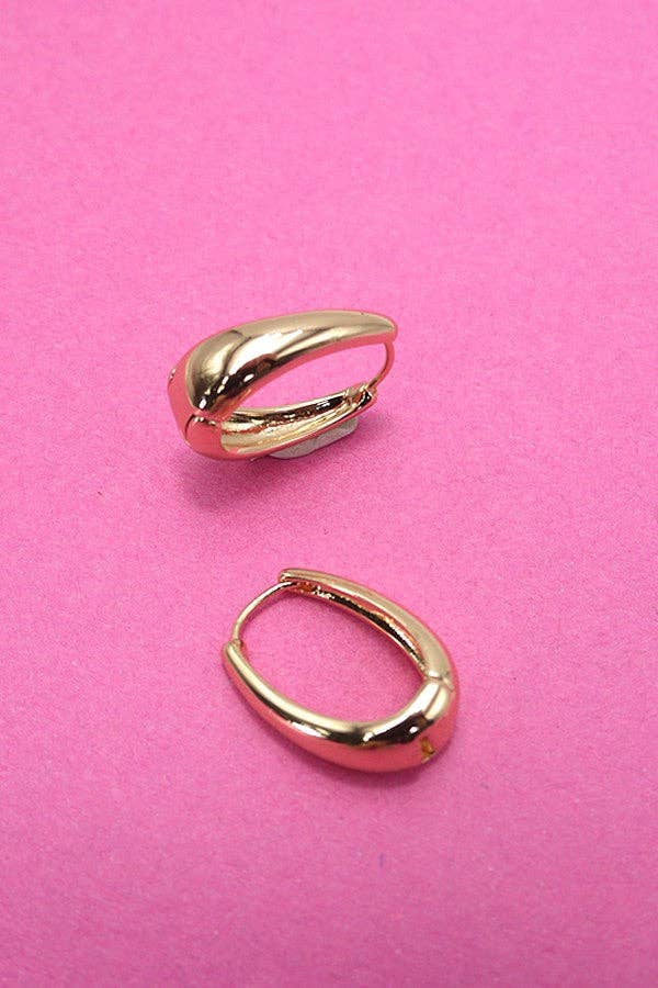 OVAL HUGGIE HOOPS