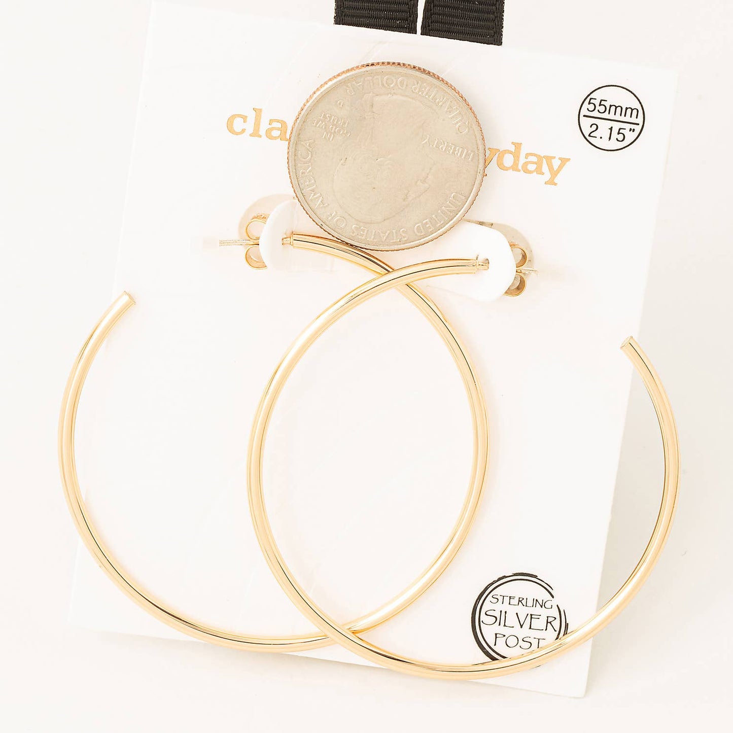 Smooth 55mm Open Hoop Earrings: G