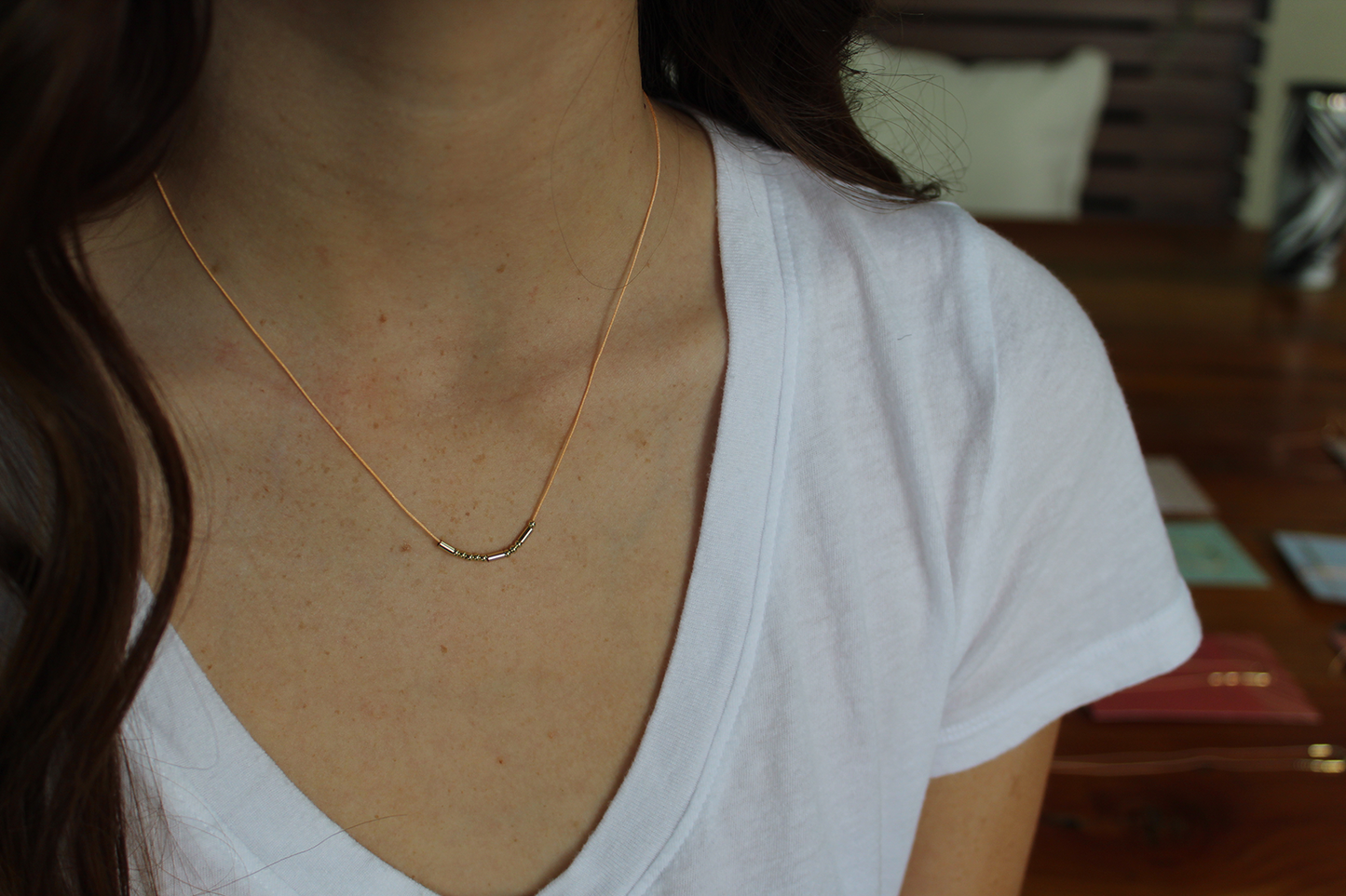 Morse Code Necklace - Gold - BFF
