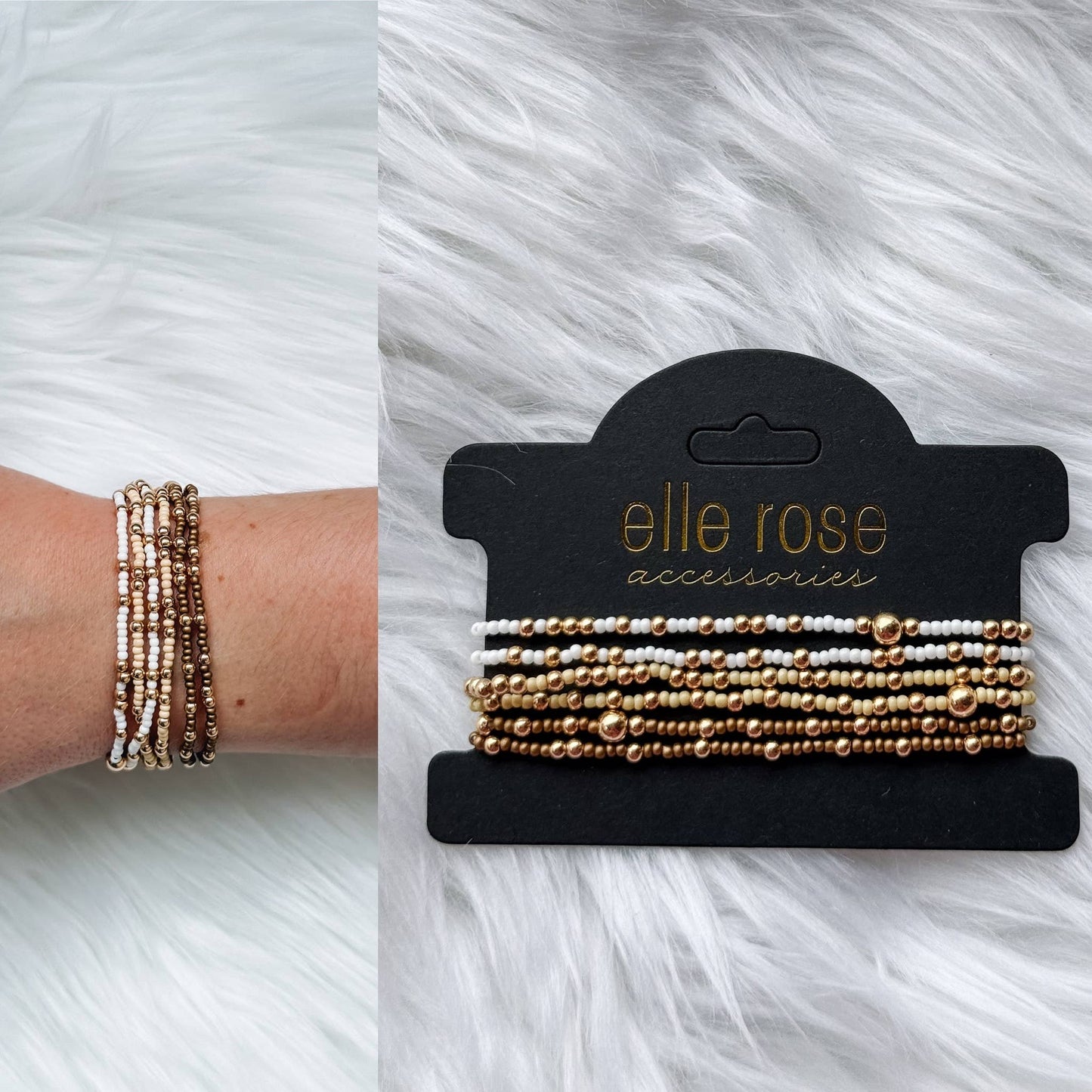 Beaded Bracelet Sets - Pink