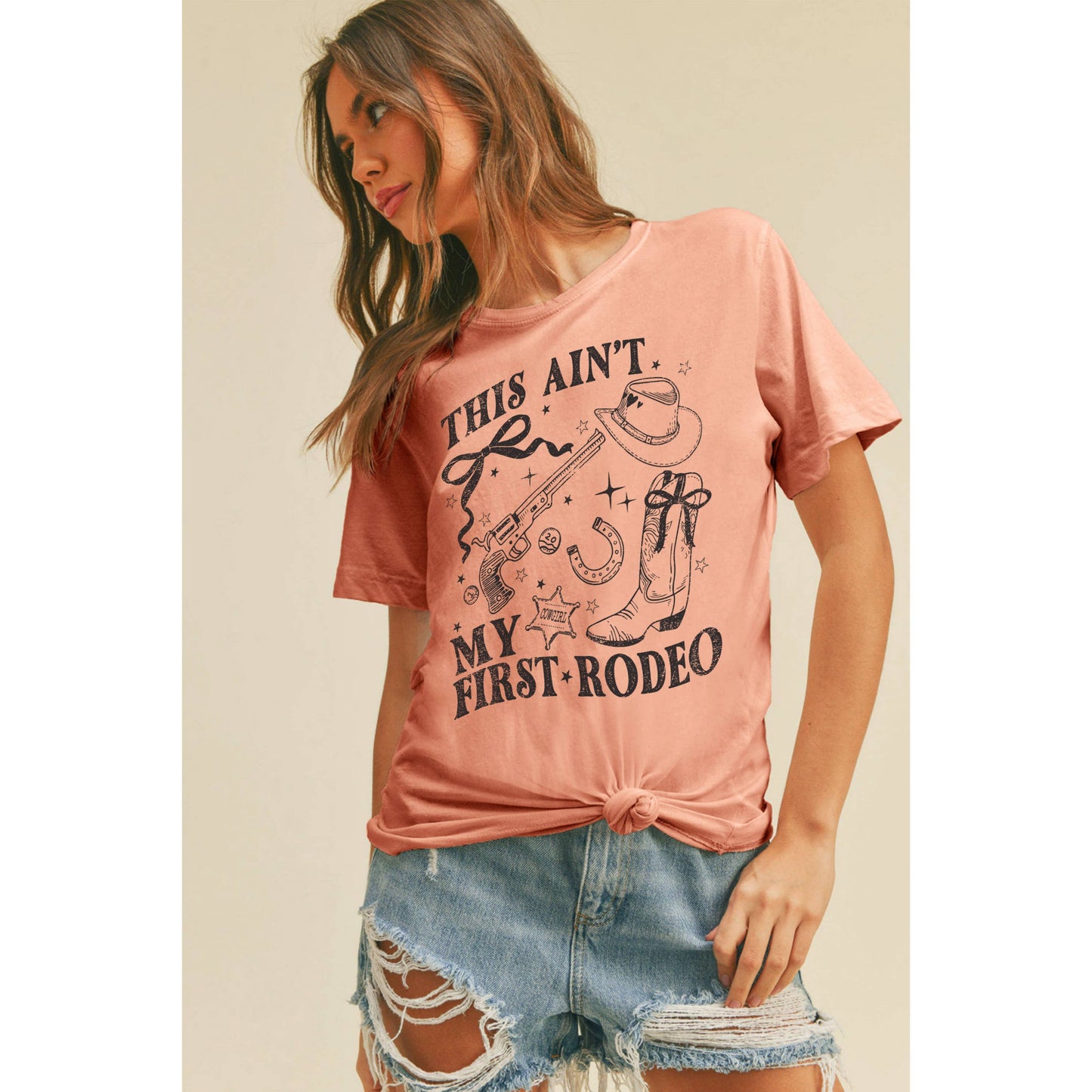 This Ain’t My First Rodeo Graphic Tee: VINTAGE WHITE / L