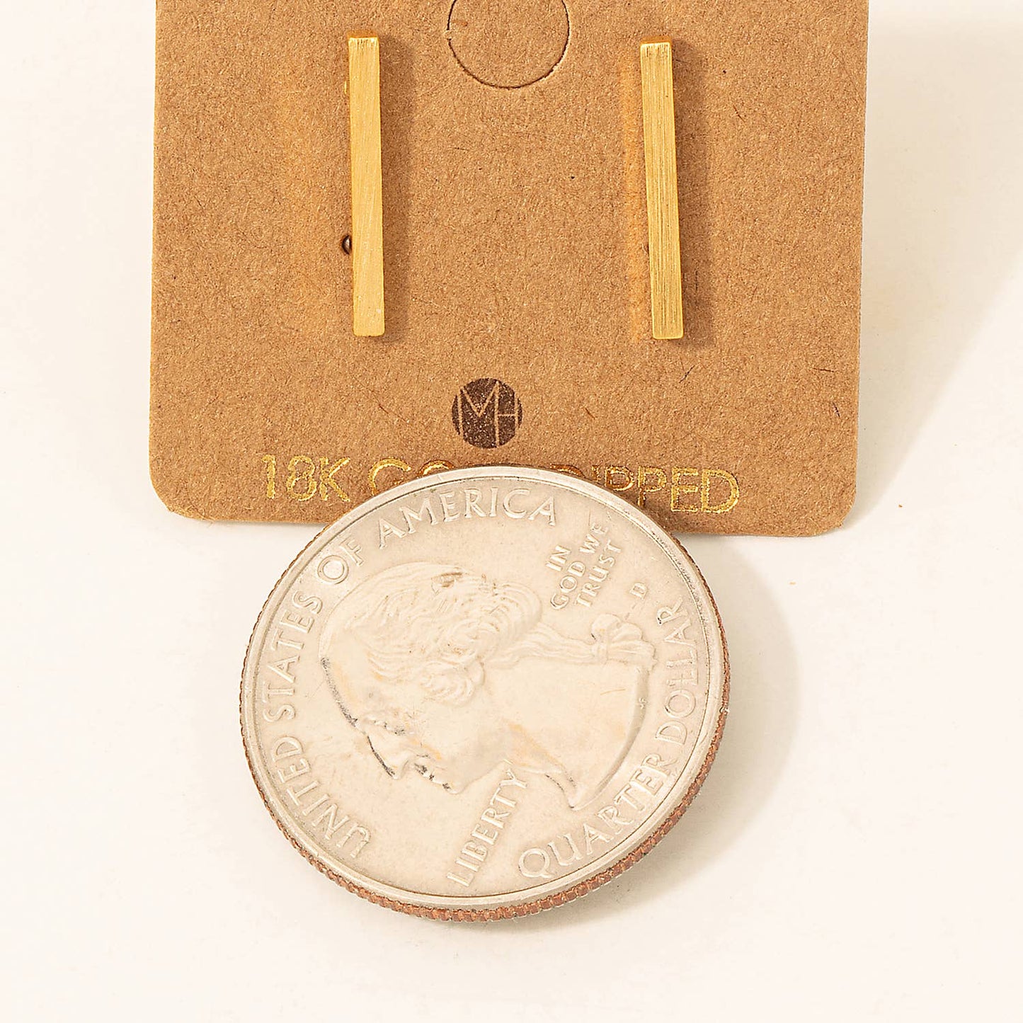Dainty Bar Stud Earrings: S