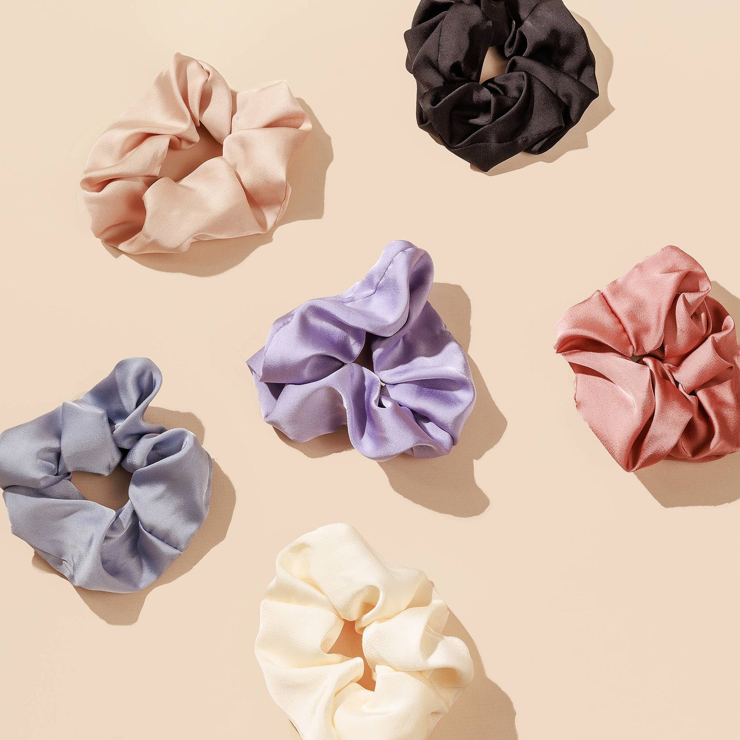 Satin Hair Tie Scrunchie: IVORY / ONE SIZE