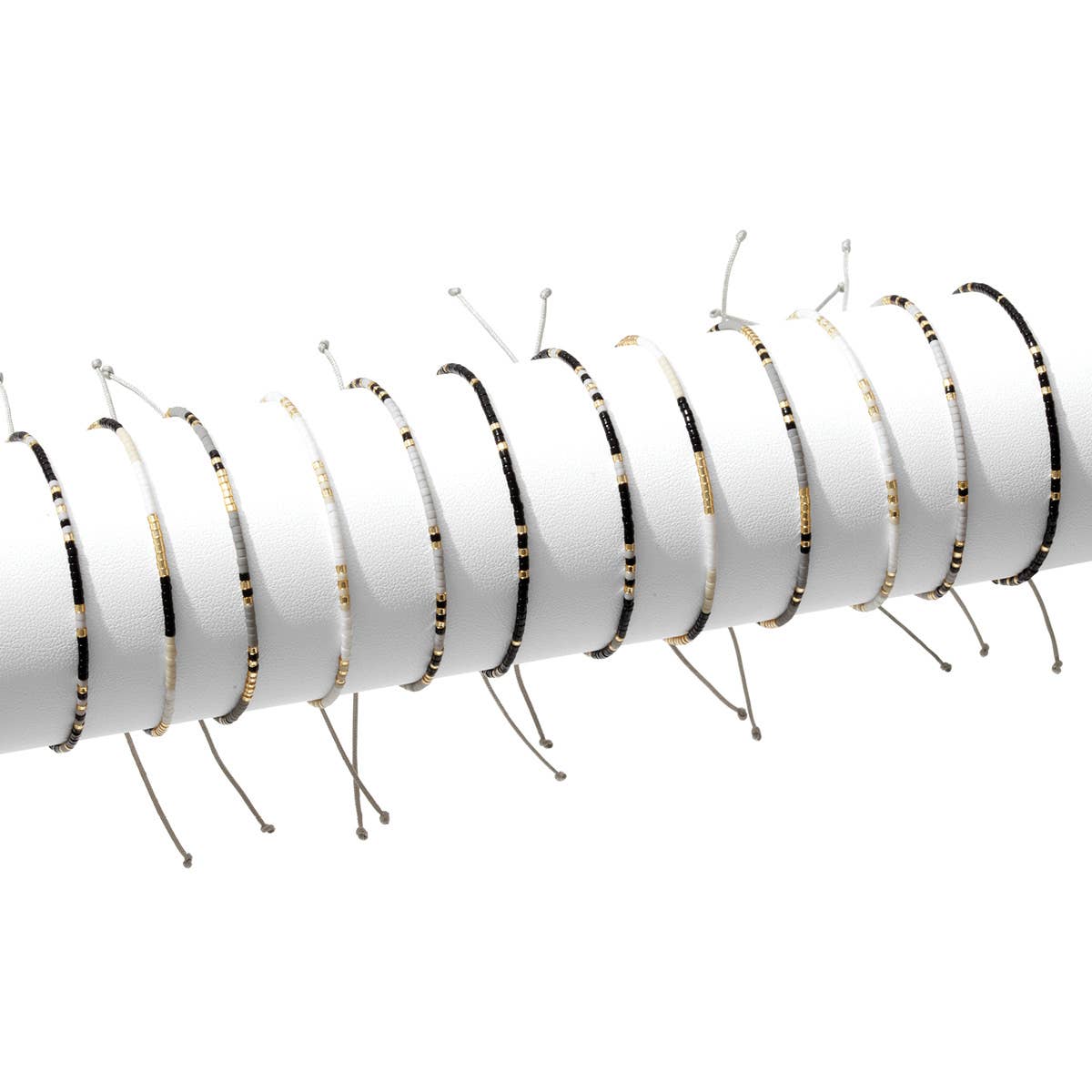 S/12 Miyuki Delica Adjustable Bracelets: Warm Gold