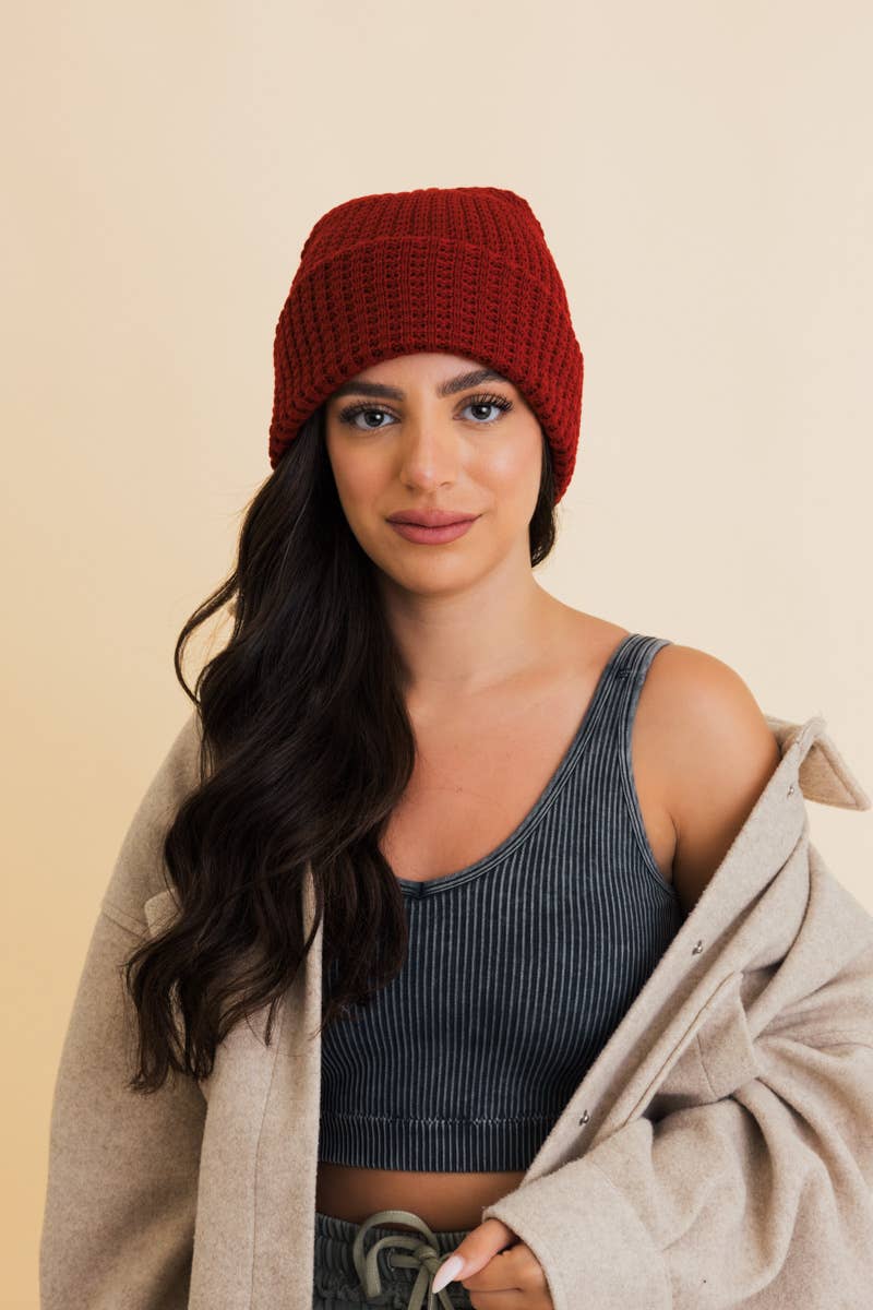 🍞 Toasty Waffle Puff Beanie - Your Winter Sales Boost: Mocha