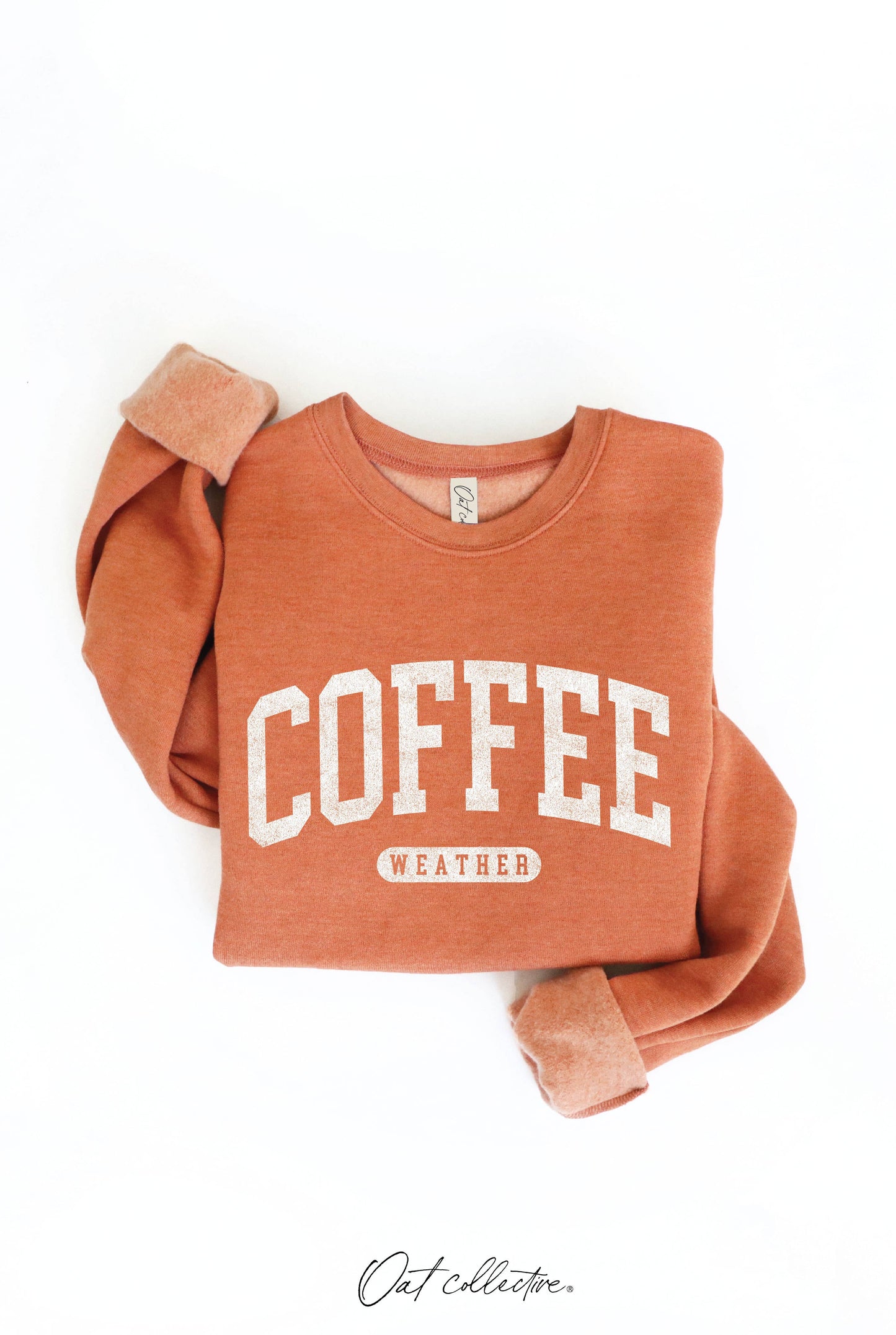 COFFEE WEATHER Graphic Sweatshirt : DARK GREY / M