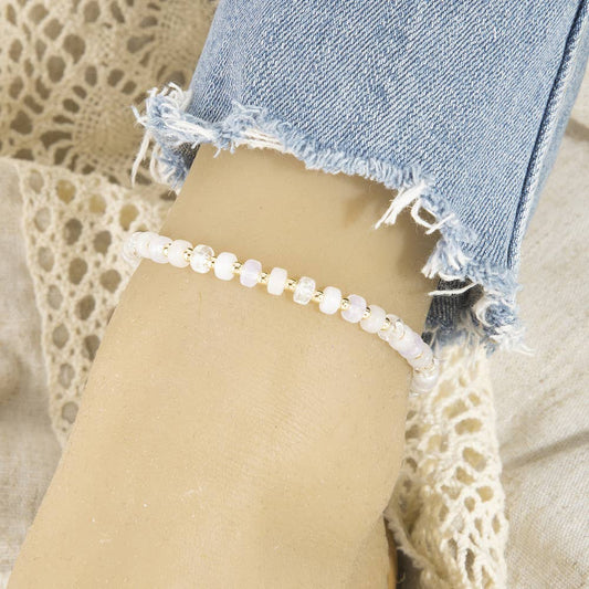 Neutral Beaded Anklet