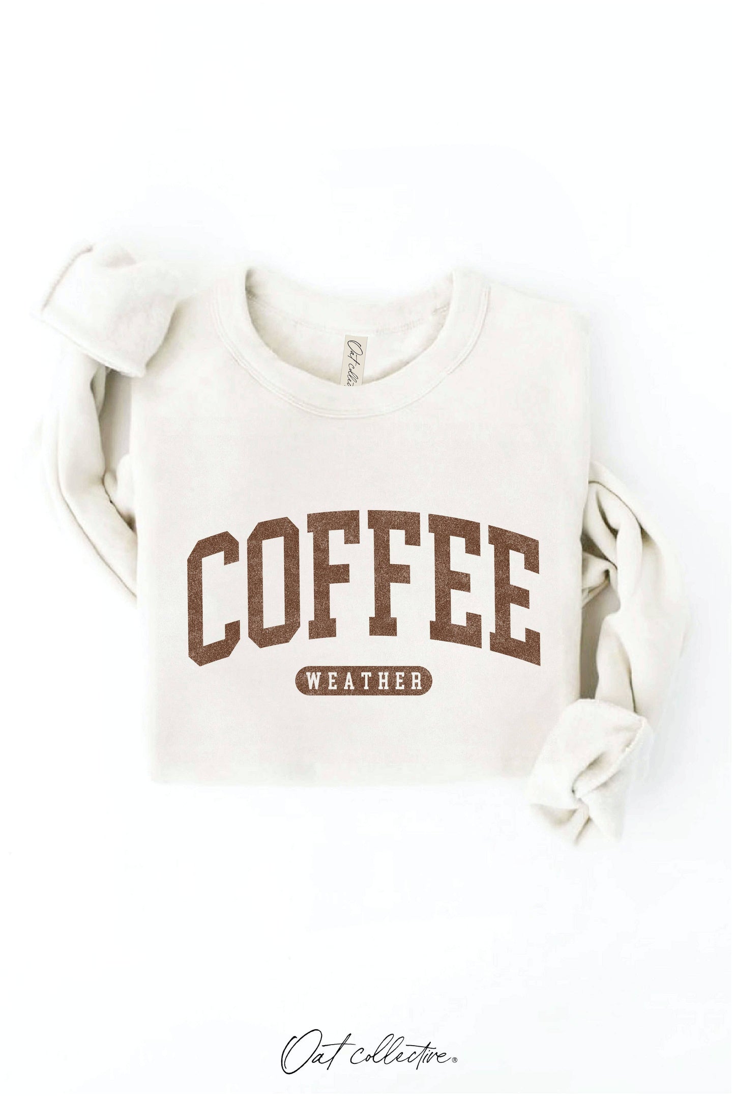 COFFEE WEATHER Graphic Sweatshirt : DARK GREY / M