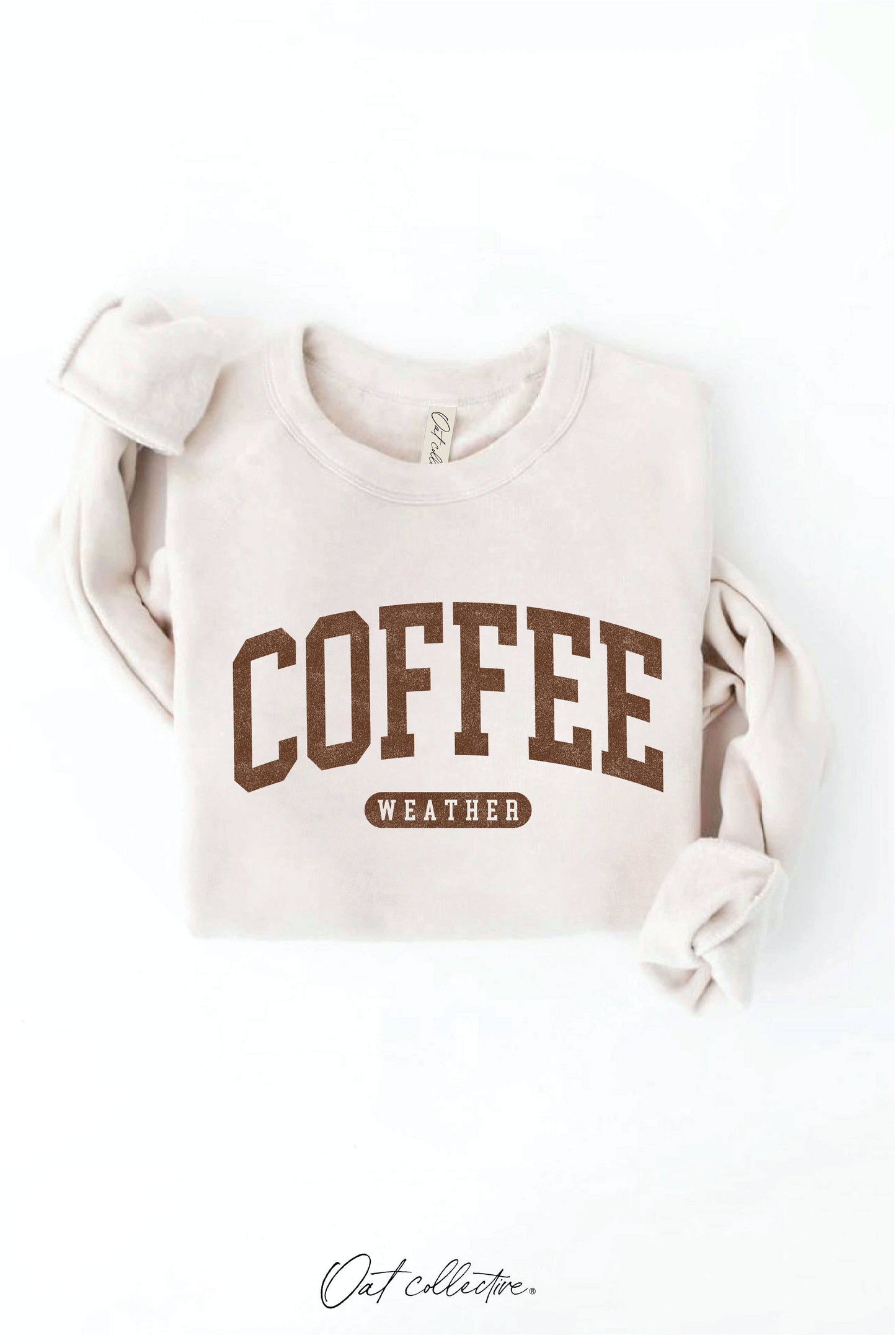 COFFEE WEATHER Graphic Sweatshirt : DARK GREY / M